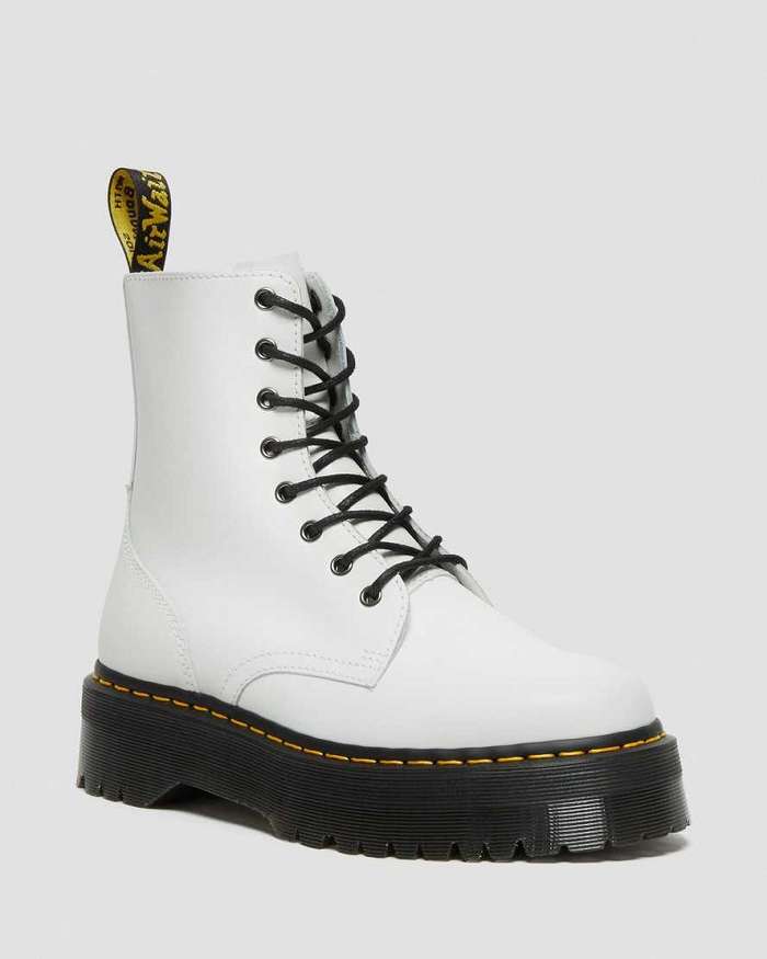 Botas Con Cordones Dr. Martens Jadon Smooth Mujer Blancos MX-29134